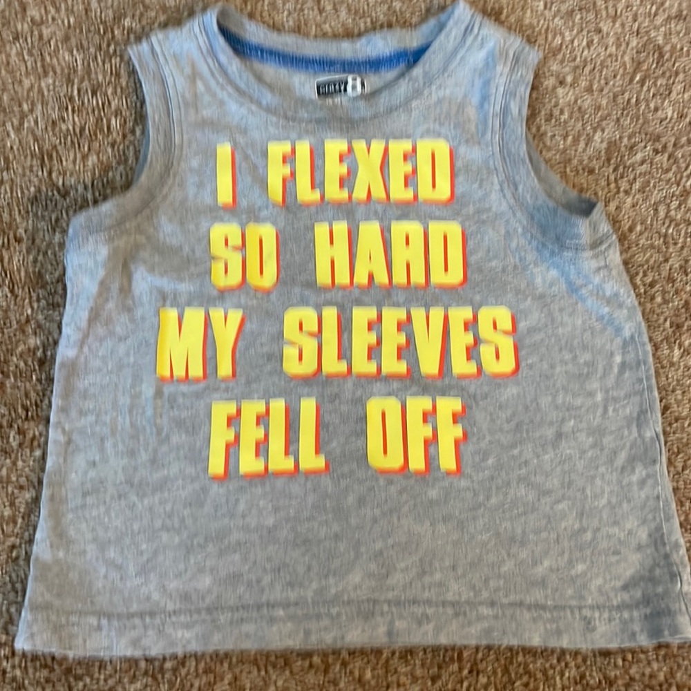 Crazy eight gray tank top 18-24M
